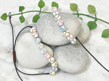 Load image into Gallery viewer, Tibetan Agate - Pastel Hues perfect Girly Girl gift with pink cotton thong
