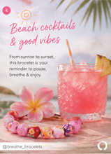 Load image into Gallery viewer, Bright Pinks Floral Polymer Bracelet, Happy Bracelet, 10 Breaths Anxiety Calming Bracelet
