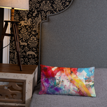 Load image into Gallery viewer, Bright Abstract Designer Interiors Pillow (cushion inner included)
