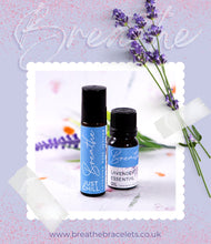 Load image into Gallery viewer, Lavender Aromatherapy Essential Oil for Anxiety Calming Relaxing Mental Health and Lavender Oil Wrist Roller Ball
