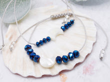 Load image into Gallery viewer, I LOVE YOU to the moon and back, Mother of Pearl, Moon Bracelet for affirmation, declaring love, making a loved one feel special, a wonderful unique gift
