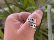 Load image into Gallery viewer, Aluminium Hand-stamped Rings, Breathe Rings
