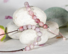 Load image into Gallery viewer, Kunzite Sermi Precious Stone Bracelet - 10 little stones for breath counting
