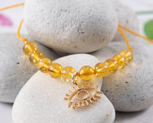 Load image into Gallery viewer, Citrine Semi Precious Stone Bracelet, Summer sun, Breathe Bracelet  ~🍋🔆 Citrine 🔆🍋~
