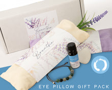 Load image into Gallery viewer, BREATHE Eye Pillow Gift Collection for Calm, Stress, Anx1ety, Meditation, Yoga, Letterbox gift for her
