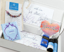 Load image into Gallery viewer, BREATHE Eye Pillow Gift Collection for Calm, Stress, Anx1ety, Meditation, Yoga, Letterbox gift for her
