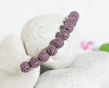 Load image into Gallery viewer, Lava Rock Diffuser Bracelets in Pink, Lilac or Rainbow Electro Plated
