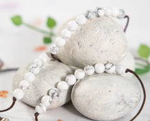 Load image into Gallery viewer, White Howlite, Natural Semi Precious Stone Bracelet
