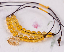 Load image into Gallery viewer, Citrine Semi Precious Stone Bracelet, Summer sun, Breathe Bracelet  ~🍋🔆 Citrine 🔆🍋~
