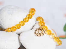Load image into Gallery viewer, Citrine Semi Precious Stone Bracelet, Summer sun, Breathe Bracelet  ~🍋🔆 Citrine 🔆🍋~
