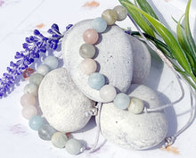 Load image into Gallery viewer, Morganite Semi Precious Stone Anxiety Calming Bracelet, Gentle, Calming, beautifull pastel colour bracelet
