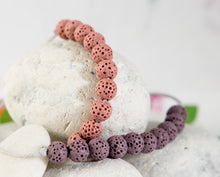 Load image into Gallery viewer, Lava Rock Diffuser Bracelets in Pink, Lilac or Rainbow Electro Plated
