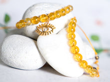 Load image into Gallery viewer, Citrine Semi Precious Stone Bracelet, Summer sun, Breathe Bracelet  ~🍋🔆 Citrine 🔆🍋~
