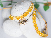 Load image into Gallery viewer, Citrine Semi Precious Stone Bracelet, Summer sun, Breathe Bracelet  ~🍋🔆 Citrine 🔆🍋~
