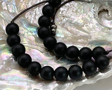 Load image into Gallery viewer, Matte Black Agate Bracelet Gift for Him or Her, 10 Breaths Bracelet, anxiety Calming Bracelet
