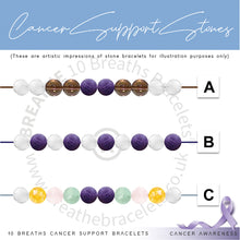 Load image into Gallery viewer, Cancer Support Bracelet, Breathe Bracelet for Helping to install calm and mindful breathing
