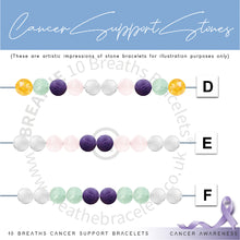 Load image into Gallery viewer, Cancer Support Bracelet, Breathe Bracelet for Helping to install calm and mindful breathing
