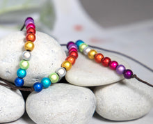 Load image into Gallery viewer, Pride, 10 Breaths Bracelet, Breathe Bracelet. Rainbow Illusion Magic Bead Bracelet
