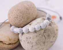 Load image into Gallery viewer, White Howlite, Natural Semi Precious Stone Bracelet
