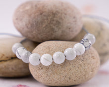 Load image into Gallery viewer, White Howlite, Natural Semi Precious Stone Bracelet
