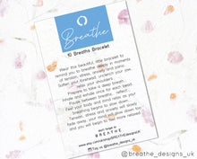 Load image into Gallery viewer, Breathe Bracelet – 10 Matte Fluorite Beads for Calming, Healing &amp; Balance, Rainblow fluorite Blue Breathe Bracelet
